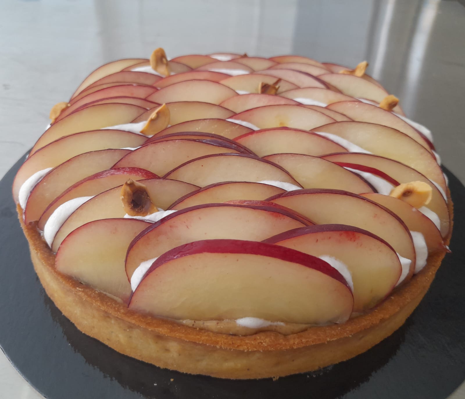 Nectarines crémeux noisette, pâtisserie de Le Temps d'un Dessert
