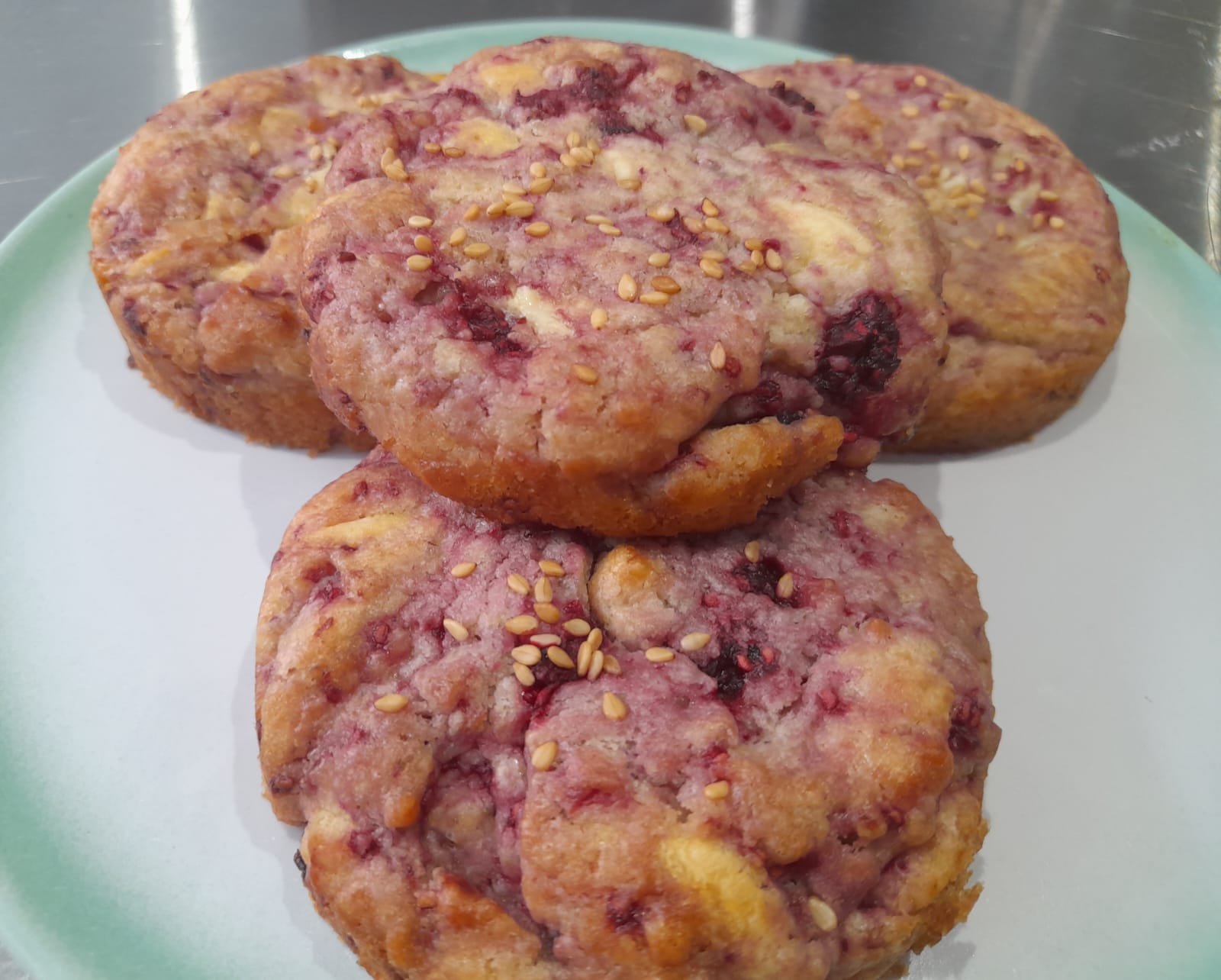 Framboise tahini, pâtisserie de Le Temps d'un Dessert